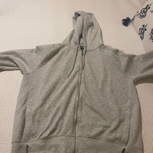 Gray Zip-Up Hoodie